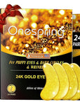 Under Eye Patches (24 Pairs) - Gifts for Women - Golden Under Eye Mask for Dark Circles, Puffiness & Wrinkles, Eye Gels Pads for Refreshing, Revitalizing - Bridesmaid Gifts