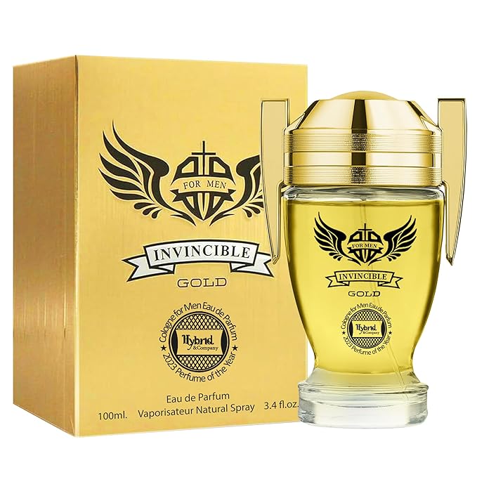 Hybrid & Company Invincible Gold For Men Pour Homme Eau De Toilette Natural Spray 3.4FL.OZ