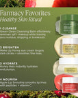 Farmacy Favorites Skin Care Set - Includes Green Clean Cleansing Balm, Wake Up Honey Eye Cream, Honey Halo Face Moisturizer & Lip Smoothie - Travel Size Skincare for Healthy, Glowing Skin (4 Count)