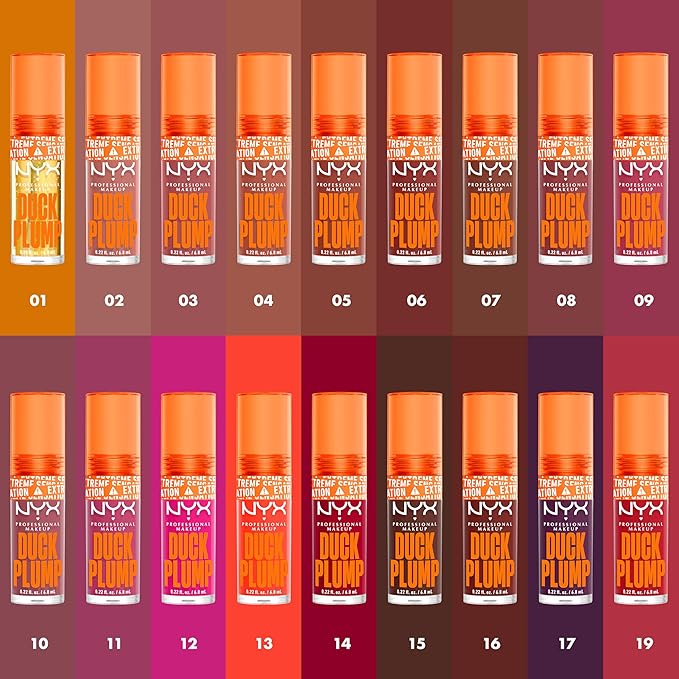 NYX PROFESSIONAL MAKEUP Duck Plump High Pigment Lip Gloss, Lip Plumper Gloss with Spicy Ginger - Mocha Me Crazy