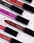 Palladio 4 Ever + Ever Intense Lip Paint, Liquid Lipstick, High Pigmented Lip Gloss, High Shine Vinyl Finish, Rich Color Coverage, Moisturizes Lips, Doe Foot Wand Applicator, Myth