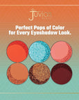 Juvia's Place Olori III Eyeshadow Palette, 6 Shades of Coral, Browns and Bronzes with a Pop of Rich Blue, Matte and Shimmers