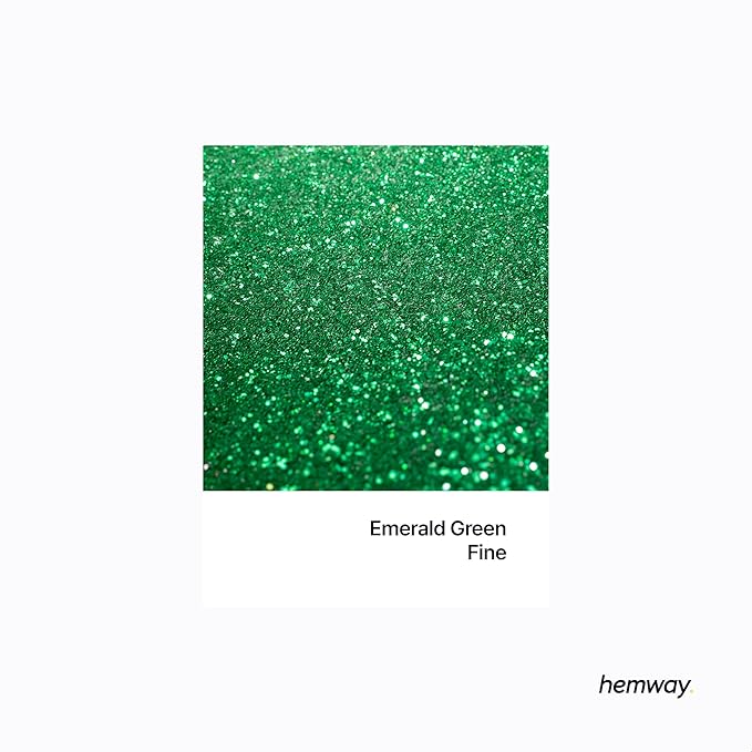 Hemway Eco Friendly Biodegradable Glitter 100g / 3.5oz Bio Cosmetic Safe Sparkle Vegan for Face, Eyeshadow, Body, Hair, Nail and Festival Makeup, Craft - Fine (1/64" 0.015" 0.4mm) - Emerald Green