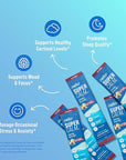 Nello Supercalm Powdered Drink Mix, Cortisol Reducer*, Sleep Aid Supplement, L Theanine, Ksm-66 Ashwagandha, Magnesium Glycinate, Vitamin D 3, No Sugar, Non GMO, 20 Ct, BlackBerry Basil Lemonade