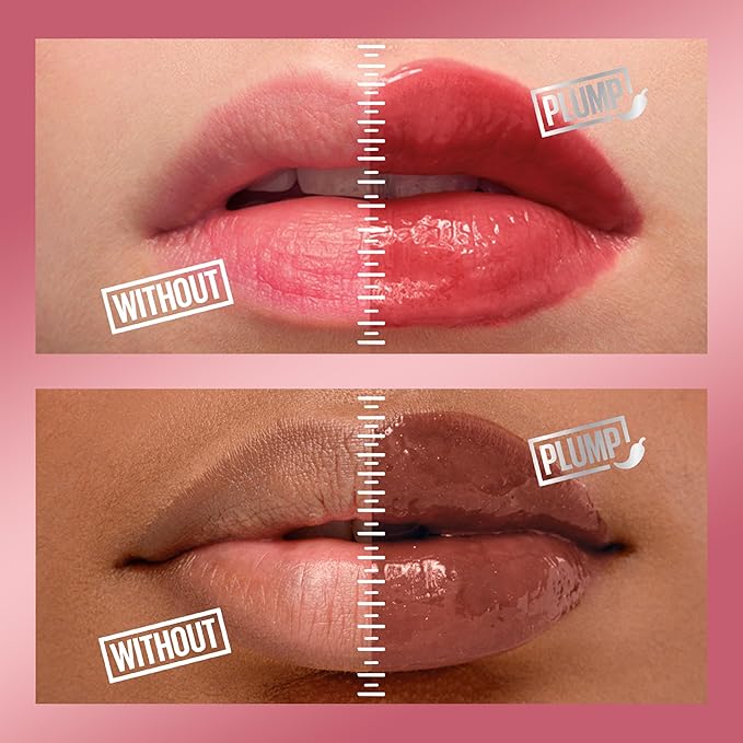 MAYBELLINE Lifter Plump Lip Gloss and Takis Chips, Chili Pepper Lip & Chip Combo, Fun Hot Bundle Includes 1 Lip Plumper in Hot Honey and 1 Bag of Takis Fuego Chips