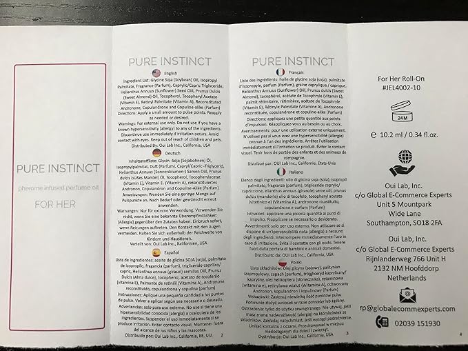 Pure Instinct Roll-On - The Original Pheromone Infused Essential Oil Perfume Cologne - TSA Ready (For Her - Women)