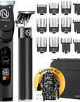 Novah Professional Hair Clippers for Men, Professional Barber Clippers and Trimmer Set, Mens Cordless Clipper, Fade Haircut Kit, Electric Hair Cut Machines