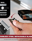 Wahl Clipper Cordless Chrome Pro Hair Clippers for Men and Battery Hair Trimmer Combo for Full Haircuts and Touch-Up Trims – Model 3026590