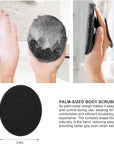 INNERNEED Soft Silicone Body Scrubber Handheld Shower Cleansing Brush, Gentle Exfoliating and Massage for All Kinds of Skin (Black)