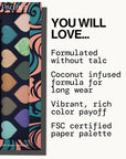 Pacifica Eyeshadow Palette – Waikiki Mineral Eyeshadow, Blendable Shimmer & Matte Shades w/Velvet Matte, Shimmer & Metallic, Cocoa Butter Infused, Talc-Free, Vegan & Cruelty-Free, 0.24 oz 10 Shades