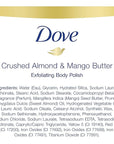 Dove Exfoliating Body Polish Body Scrub Crushed Almond and Mango Butter 4 Count Exfoliating Scrub for Dry Skin Gently Exfoliates to Reveal Healthy Skin 10.5 oz