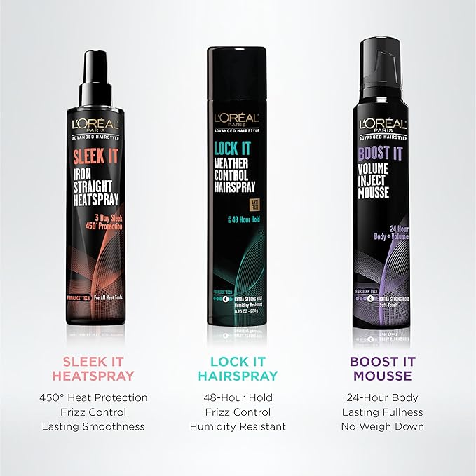 L'Oréal Paris Advanced Hairstyle LOCK IT Weather Control Hairspray, 8.25 oz. (Packaging May Vary)
