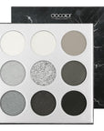 docolor Eyeshadow Palette 9 Colors Black Eyeshadow Gemstone Shadow Palette Highly Pigmented Mattes Shimmers Smokey Glitter Cream Colorful Powder Blendable Long Lasting Waterproof Makeup Palette