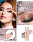 Oulac Waterproof Eye Shadow Stick Smooth and Long Lasting, Shimmering Glitter Finish, Blendable Eyes Makeup, Vegan & Cruelty-Free 1.25g, 17 Hollywood Dream