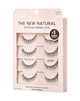 KISS The New Natural, False Eyelashes, 'Pearl Earring', 12 mm, Includes 4 Pairs Of Lashes, Contact Lens Friendly, Easy to Apply, Reusable Strip Lashes