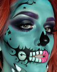 MEICOLY Teal Face Body Paint Stick(1.06 Oz),Cream Blendable Full Body Paint Stick,Peacock Face Paint,Sweatproof Waterproof Face Body Paint Makeup Based Stick for Halloween Special Effects SFX Cosplay