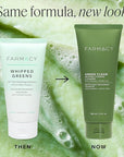 Farmacy Foaming Face Wash for Oily Skin - Whipped Greens Oil-Free Gentle Facial Cleanser & Exfoliator - Infused with Green Clay to Remove Impurities, Control Oil & Maintain Skin Hydration (50ml)