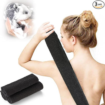 Exfoliating Washcloth, Super Stretchy Exfoliating Body Cloth, Exfoliating Cloth, 3 PCS, Black