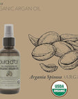 PURA D'OR 4 Oz Organic Moroccan Argan Oil – 100% Pure Cold-Pressed Virgin Grade – Lightweight Moisturizer for Skin, Face, Body & Hair – Helps Dry Skin, Scalp Care, Split Ends, Nails & Cuticles