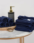 Tens Towels Pack of 12 Washcloths, 12 x 12 Inches, Lighter Weight, Quick to Dry, Super Soft & Absorbent, Gentle Face Towels, Hotel Quality, Perfect for Bathroom, Gym, Spa (Navy, 12 Pack)