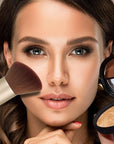 Kabuki Face Makeup Brush, Portable Travel Blush Brush Flawless for Foundation, Powder, Bronzer Buffing, Liquid, Cream, Cruelty Free