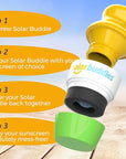 Solar Buddies Sunscreen Applicator - Single Green - Refillable Roll on Sponge Sunscreen, Suncream & Lotion Applicator For Kids, Adults & Families - Holds 3.4fl oz, Perfect Size for Travel