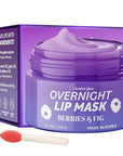 Lip Mask with Berries & Fig – Overnight Lip Repair, Intense Hydration & Smoothing – Dermatologist Tested, Korean Lip Care – Vegan, Clean Beauty, 95% Natural – 1 Pack