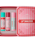 Lip Smacker Holiday Lip Balm Trio Tin – Gingerbread Cookie, Sprinkle Cookie & Oatmeal Cookie, Festive Flavored Lip Balms, Moisturizing Holiday Gift Set