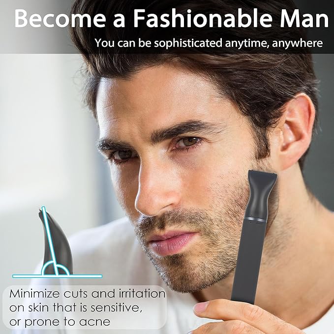 Nose Hair Trimmer for Men and Women, Painless 3 in 1 Men's Ear and Nose Hair Trimmers, 2025 USB-C Rechargeable Facial & Body Detail Hair Trimmer Clipper with High Speed and Dual-Edge Blades