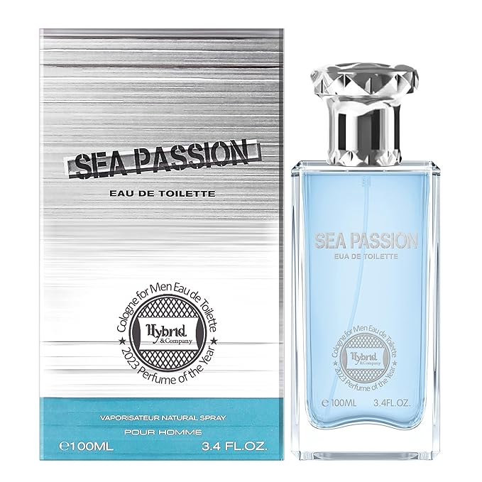 Hybrid & Company Sea Passion Pour Homme Eau De Toilette Natural Spray Vaporisateur,3.4FL.OZ