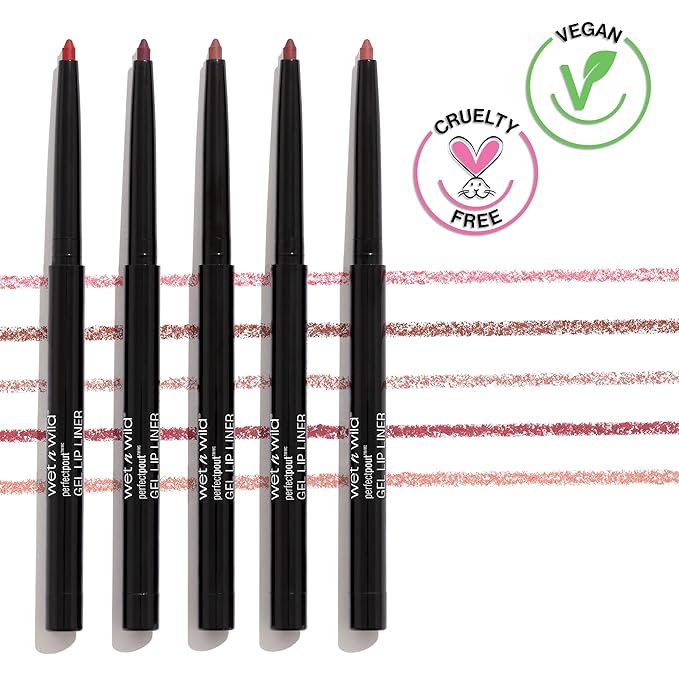wet n wild Perfect Pout Matte Retractable Gel Lip Liner Pencil, Rich Creamy Long Lasting Color, Well-Defined and Flawless Application, Vegan & Cruelty-Free - Red Bare To Comment