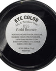 Gold Bronze Shimmering Metallic Copper Pressed Powder Single Vegan Eyeshadow; Talc, Paraben & Cruelty Free