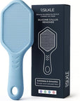 Silicone Foot Callus Remover - Nano Glass Foot File for Dead Skin and Cracked Heels - Callus Remover for Feet & Hard Skin - Ergonomic Foot Scrubber & Exfoliator for Soft, Smooth Feet - Blue