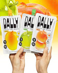 Dally Drinkable Konjac Jelly Variety Pack (10 Pouches) – 10-Calorie, Zero Sugar Korean Fruit Snack – Mango, Peach & Apple Flavors – Prebiotics & Postbiotics for Skin, Immune & Weight Management