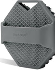 Sud Scrub® Antimicrobial Silicone Body Scrubber, Exfoliating Body Scrubber for Sensitive Skin, Eco Friendly Shower Scrubber for Body, Silicone Body Brush for Showering, Charcoal