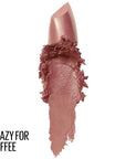 Maybelline Color Sensational Lipstick, Lip Makeup, Cream Finish, Hydrating Lipstick, Crazy for Coffee, Nude Pink ,1 Count