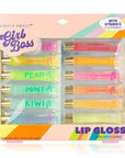 EXPRESSIONS 12pc Clear Lip Gloss Pack - Oils With Vitamin E and Essential Oils, Flavored Clear Tubes, Hydrating Glow Oil, Tinted Oil, Moisturizer