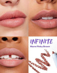 Kosas Hotliner Retractable Lip Liner Pencil with Built-In Brush & Sharpener - Easy Contouring, Hydrating, Long-Lasting- Pigmented Creamy Texture for Plumping Lips - Hyaluronic Acid & Konjac - Infinite