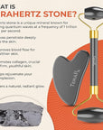 TeraRX® Terahertz Gua Sha & Facial Roller Set – 100% Authentic Terahertz Stone Face Roller to Reduce Puffiness, Improve Wrinkle Lines & Relieve Facial Tension – Perfect for Eye Massage and Relaxation