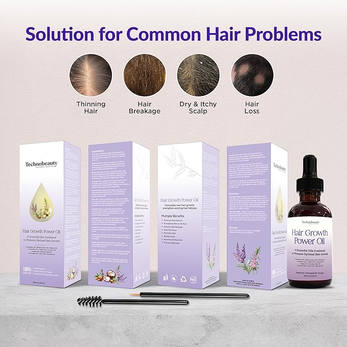 Rosemary Oil With Black Castor, Batana, Lavender, Coffee, Coconut, Argan, Avocado, Olive, Almond & Parsley Seed Oil, 11 Oils Infused for Ultimate Hair Growth & Care for Stronger, Thicker Hair