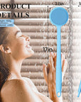VWMYQ Silicone Back Scrubber for Shower, 17in Lengthen Long Handle Body Brush, Double Sided Shower Brush for Shower Exfoliating and Massage Can Produce Rich Foam, Long Handle Back Scrubber for Men