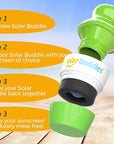 Solar Buddies Sunscreen Applicator - Single Full Green - Refillable Roll on Sponge Sunscreen, Suncream & Lotion Applicator For Kids, Adults & Families - Holds 3.4fl oz, Perfect Size for Travel