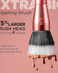 Real Techniques Extra Big Stippling Brush, Large Makeup Brush for Liquid & Cream Foundation, BB/CC Cream, Skin Tints, XL Oversized Brush, Cruelty-Free, Synthetic Bristles, 1 Count