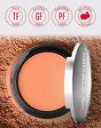 Mirabella Pure Press Powder Foundation Makeup, HD Finish Buildable Mineral Foundation for Sensitive Skin and All Skin Types with Age-Defying Benefits, Jojoba and Triglyceride, Original Medium/Dark IV