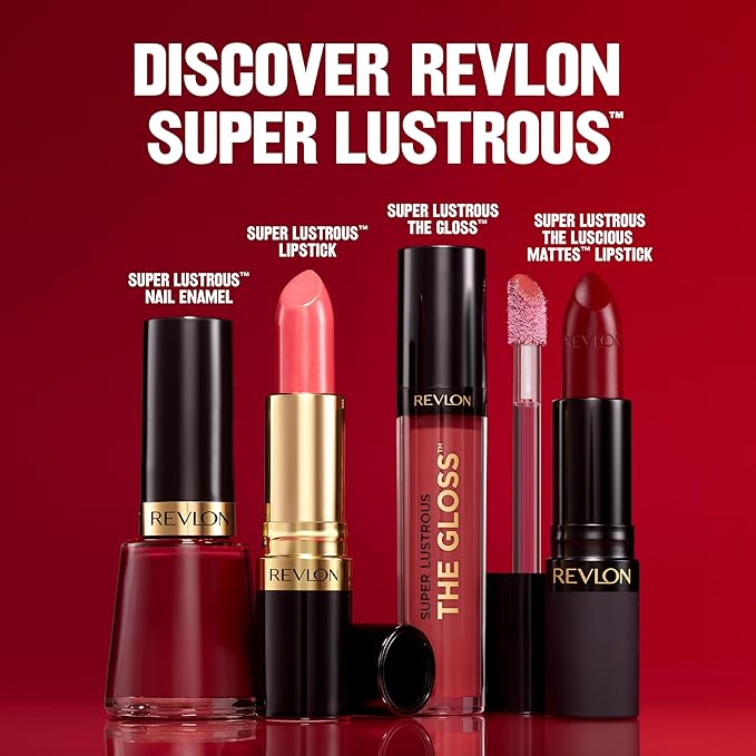 Revlon Super Lustrous Lip Gloss, Non-Sticky, Hydrating, High Shine Finish, 200 Crystal Clear, 0.13 oz