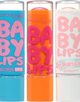 Maybelline New York Baby Lips Moisturizing Lip Balm 3-pack, Lip Care Essentials, 3 Shades