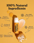 Poppy & Pout Wild Honey Jumbo Lip Balm | All Natural Lip Balms & Moisturizers | Hydrates with Beeswax, Vitamin E, Organic Coconut Oil | Cruelty-Free | Lip Balm in Recyclable Cardboard Tube