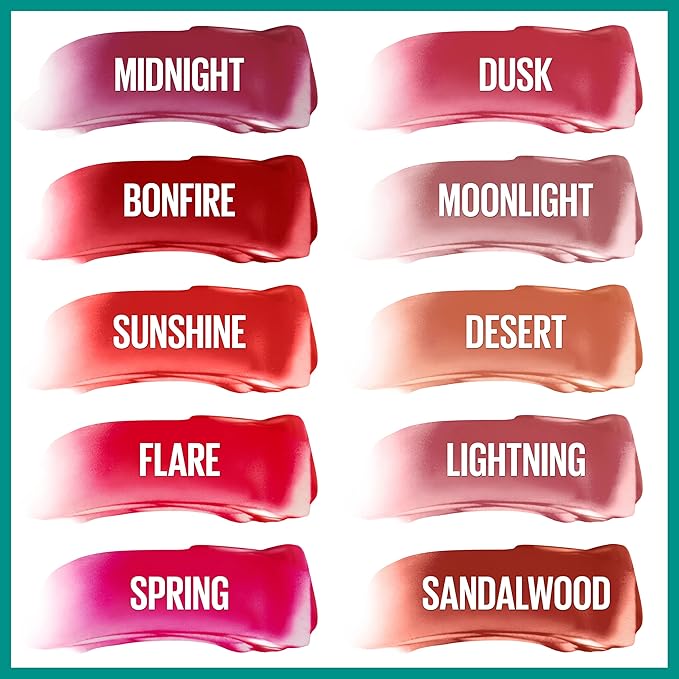 Maybelline Green Edition Balmy Lip Blush, Formulated With Mango Oil, Flare, Red Pink, 1 Count
