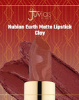 Juvia's Place Nubian Earth Matte Lipstick Clay - Hydrating Long-lasting Lipstick, Richly Pigmented Lip Makeup, Creamy with Matte Finish Beauty & Lip Care Product
