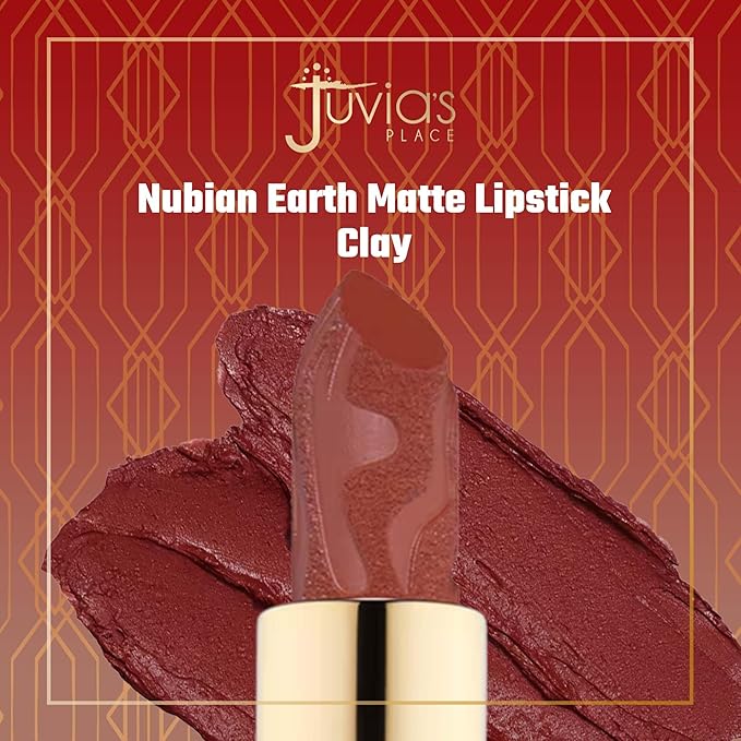 Juvia's Place Nubian Earth Matte Lipstick Clay - Hydrating Long-lasting Lipstick, Richly Pigmented Lip Makeup, Creamy with Matte Finish Beauty & Lip Care Product